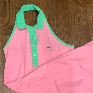 Lacoste haulter top collared dress